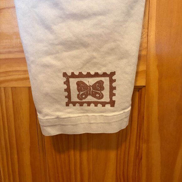 EVERLANE The Straight Leg Crop *Hand-Printed* Sandstone Size 12/14 - Picture 6 of 10